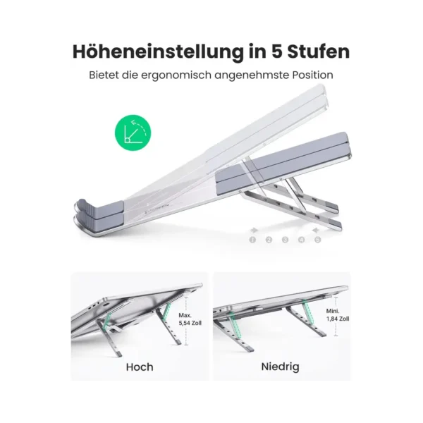 Support Ordinateur Portable Ugreen Aluminium Ventilé 8 à 17,3 Pouces (40289) – Image 2