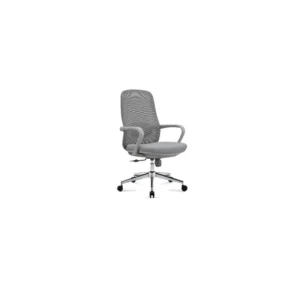 Fauteuil de direction gris, PROMO revetement dossier en mesh,